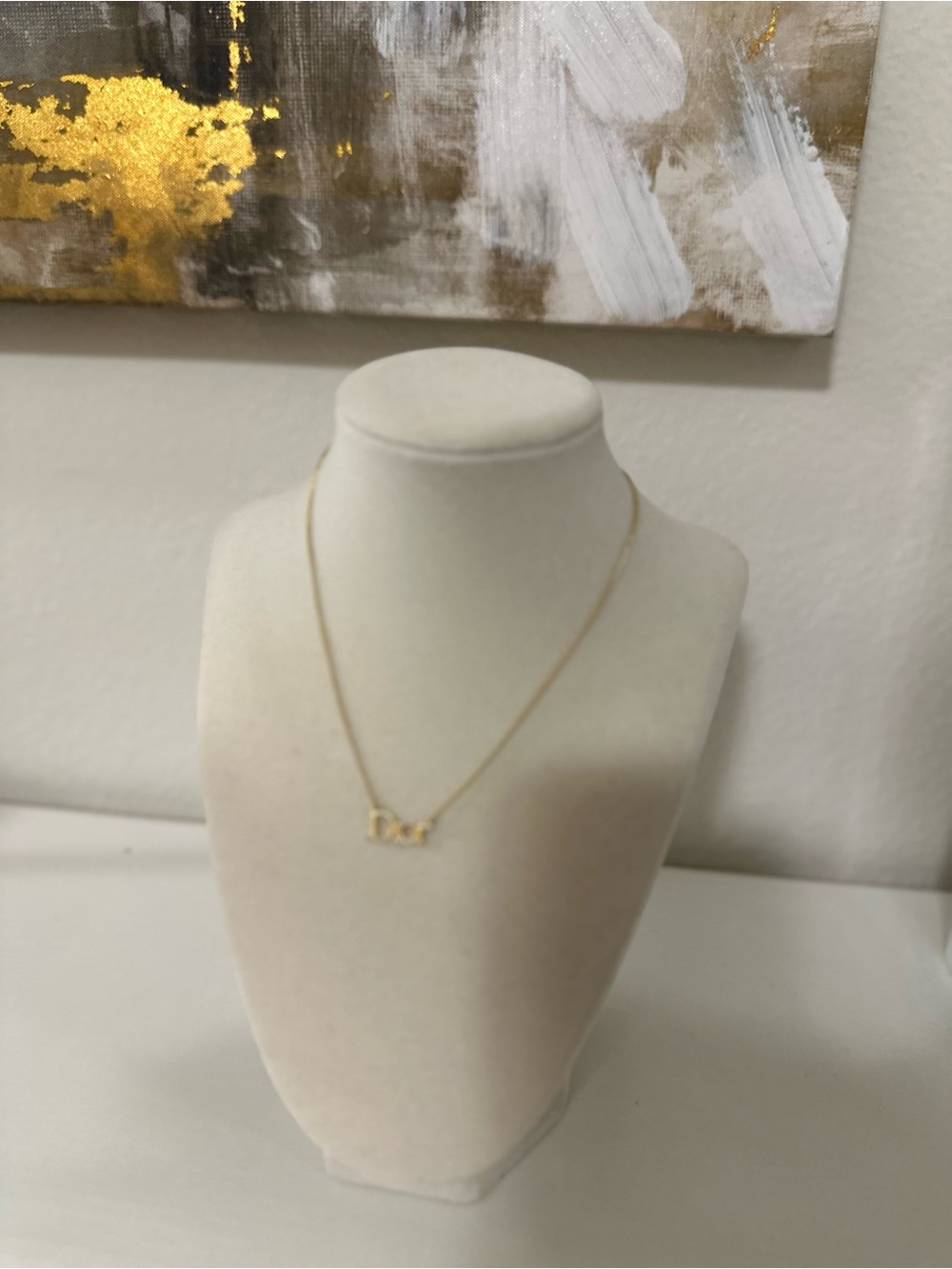 Dior Gold Letter Pendant Necklace - Picture 5 of 6